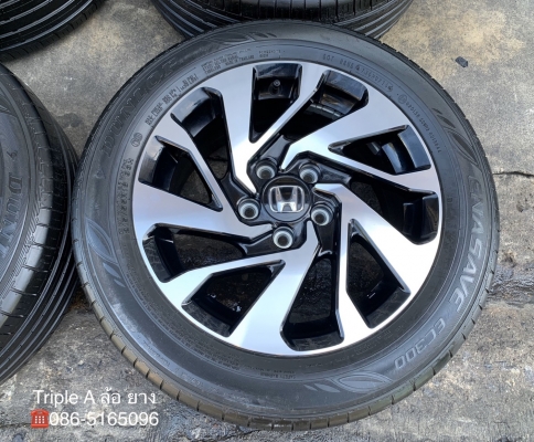 ล้อแม็ก Honda Civic FC ขอบ 16 สีดำหน้าเงา พร้อมยาง 215-55-16 Dunlop ปี 16 สภาพดี ล้อแม็ก Honda Civic FC ขอบ 16 สีดำหน้าเงา พร้อมยาง 215-55-16 Dunlop ปี 16 สภาพดี
