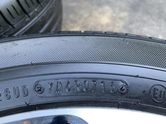 ล้อแม็ก Honda Civic FC ขอบ 16 สีดำหน้าเงา พร้อมยาง 215-55-16 Dunlop ปี 16 สภาพดี