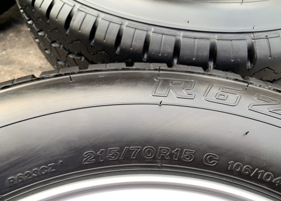 ล้อแม็กป้ายแดง Mitsu Triton ขอบ 15 พร้อมยางป้ายแดง Bridgestone 215-70-15 ปี 19 สวยกริ๊บ