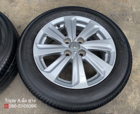 ล้อแม็ก Toyota Vios Yaris 8 ก้าน ขอบ 15 พร้อมยาง 185-60-15 Yokohama ปลายปี 15 ล้อแม็ก Toyota Vios Yaris 8 ก้าน ขอบ 15 พร้อมยาง 185-60-15 Yokohama ปลายปี 15