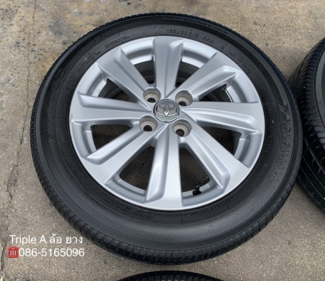 ล้อแม็ก Toyota Vios Yaris 8 ก้าน ขอบ 15 พร้อมยาง 185-60-15 Yokohama ปลายปี 15 ล้อแม็ก Toyota Vios Yaris 8 ก้าน ขอบ 15 พร้อมยาง 185-60-15 Yokohama ปลายปี 15