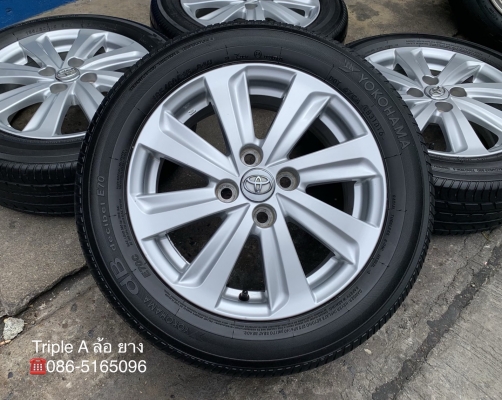 ล้อแม็ก Toyota Vios Yaris 8 ก้าน ขอบ 15 พร้อมยาง 185-60-15 Yokohama ปลายปี 15 ล้อแม็ก Toyota Vios Yaris 8 ก้าน ขอบ 15 พร้อมยาง 185-60-15 Yokohama ปลายปี 15