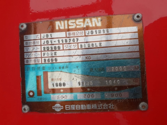 ขายราคาถูก โฟล์คลิฟท์ NISSAN รถญี่ปุ่น นำเข้า เสา 4.5 เมตร ยกได้ 1.5 ตัน ระบบเกียร์คลัทช์ ชั่วโมงงานน้อย