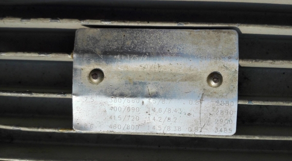 โบลเวอร์ดูดเป่าอากาศแรงดันสูงของอิตาลี่ S.P.A. ITALY ขนาด 7.5 HP 2 POLE 380V ใบพัด 36&rdquo; ท่อเข้าออก 4&rdquo;- 2&rdquo;