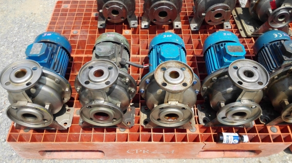 ปั้มน้ำหอยโข่งหัวสเตนเลส EBARA ITALY ขนาด 3 HP 380V ท่อ 2&rdquo;-1&rdquo; Hmax : 35.5 m / Q : 6-20 m3/h