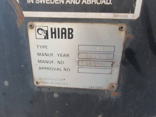 Hiab 6 ตัน สำหรับติดตั้งบนรถบรรทุก พร้อมใช้งาน OEK 098-5625920