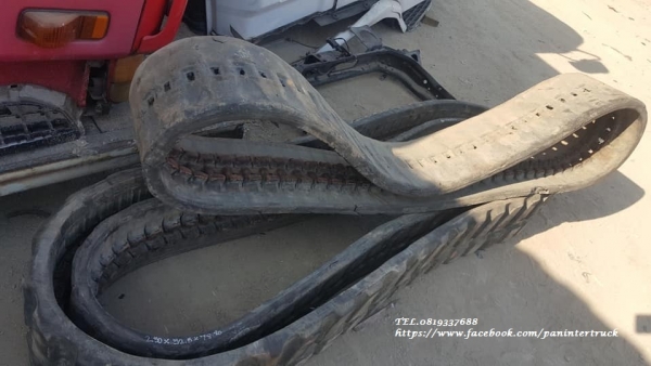 FROM JAPAN RUBBER TRACK แทรคยางสำหรับรถไซค์ 20, 25, 30,35(แบบลอนเลอร์กัมปั้น) เพรท: 250*5.25* 78(ข้อถี่)