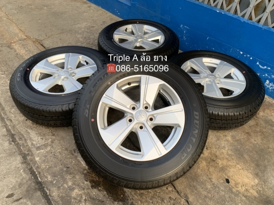 ล้อแม็กป้ายแดง Mitsu Triton รุ่นใหม่ล่าสุด ขอบ 16 พร้อมยางใหม่ป้ายแดง 215-70-16 Dunlop ปี 19 สวยกริ๊บ