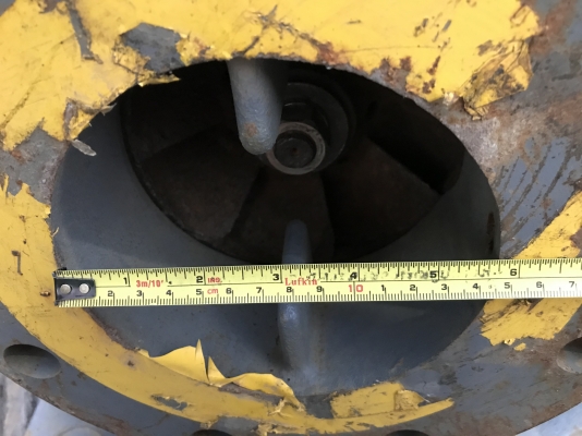 ขายปั๊มน้ำหอยโข่ง Hitachi Centrifugal pump ขนาดเข้า 6นิ้ว ออก 5นิ้ว ใบพัดเหล็กหล่อ made in Japan ของเปิดตู้ญี่ปุ่น สภาพเหมือนไม่เคยใช้งาน จอดเก่า ตอนนี้ใบติด