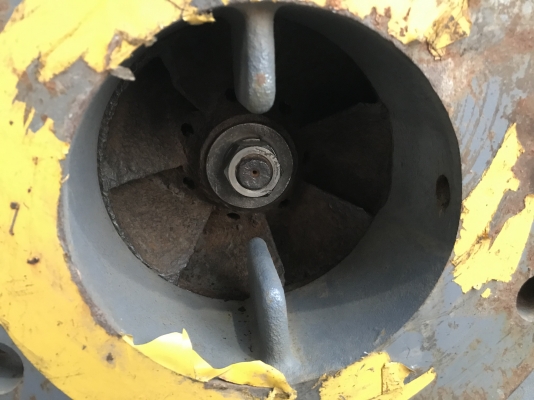 ขายปั๊มน้ำหอยโข่ง Hitachi Centrifugal pump ขนาดเข้า 6นิ้ว ออก 5นิ้ว ใบพัดเหล็กหล่อ made in Japan ของเปิดตู้ญี่ปุ่น สภาพเหมือนไม่เคยใช้งาน จอดเก่า ตอนนี้ใบติด