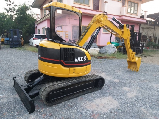 ขายรถแมคโค MITSUBISHI MM30SR แทรคยาง คอนโทรลสั้น บูมออฟเซ็ต ติอต่อ 063-5628992