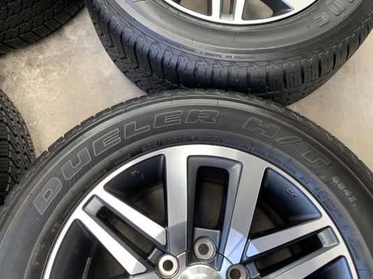 ล้อแม็กป้ายแดง Toyota New Fortuner ขอบ 18 พร้อมยางป้ายแดง 265-60-18 Bridgestone ปี 19 แม็กสวย ตุ่มเด้งๆทุกเส้น