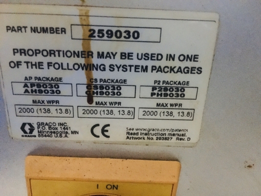 REACTOR E-20 เครื่องฉีดพ่นฉนวนกันความร้อน ฉีดพียู นำเข้าจากอเมริกา ผ่านการใช้งานในไทยเพียงครั้งเดียว