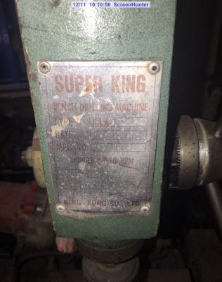 ขายสว่านแท่นเจาะ ยี่ห้อ ซุปเปอร์คิงส์ รุ่น KSM-1602B &Oslash;16 mm