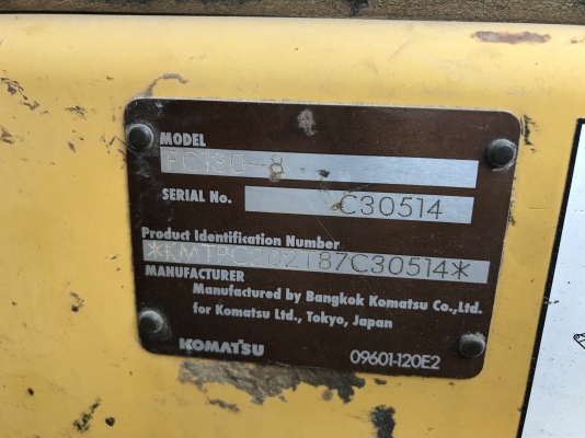 KOMATSU pc130-8 8100 ชมเล่มทะเบียน