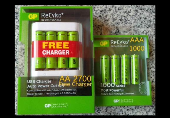 GP Battery ReCyko+ ของดีราคาถูก และแท้ 100\% ประกันศูนย์ 6 เดือน GP Battery ReCyko+ ของดีราคาถูก และแท้ 100\% ประกันศูนย์ 6 เดือน