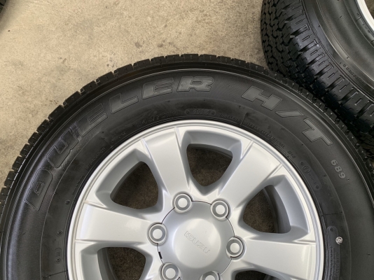 ล้อแม็กป้ายแดง ISUZU D-MAX Blue Power ขอบ 16 พร้อมยางใหม่ป้ายแดง 245-70-16 Bridgestone ปี 19 ใหม่ยกห้าง