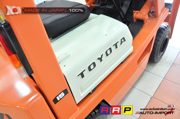 ขายรถโฟล์คลิฟท์มือสอง TOYOTA รุ่น 4FGL15-15110 นำเข้าจากประเทศญี่ปุ่น 100\% ไม่เคยใช้งานในไทย