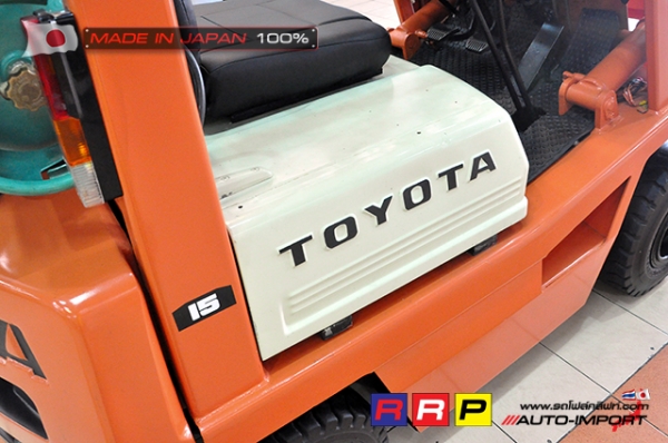 ขายรถโฟล์คลิฟท์มือสอง TOYOTA รุ่น 4FGL15-15110 นำเข้าจากประเทศญี่ปุ่น 100\% ไม่เคยใช้งานในไทย