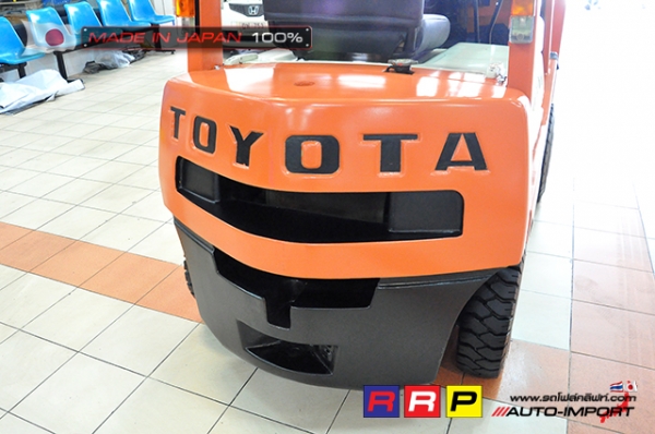 ขายรถโฟล์คลิฟท์มือสอง TOYOTA รุ่น 4FGL15-15110 นำเข้าจากประเทศญี่ปุ่น 100\% ไม่เคยใช้งานในไทย