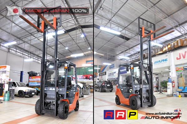 ขายรถโฟล์คลิฟท์มือสอง TOYOTA รุ่น 8FGL15-11655 นำเข้าจากประเทศญี่ปุ่น 100\% ไม่เคยใช้งานในไทย