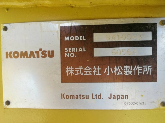 ขาย รถตัก KOMATSU WA100-3 นำเข้าจากญี่ปุ่น ระบบดี สีเดิมทั้งคัน ขายถูก โทร.090-986-2521 อ๊อบ