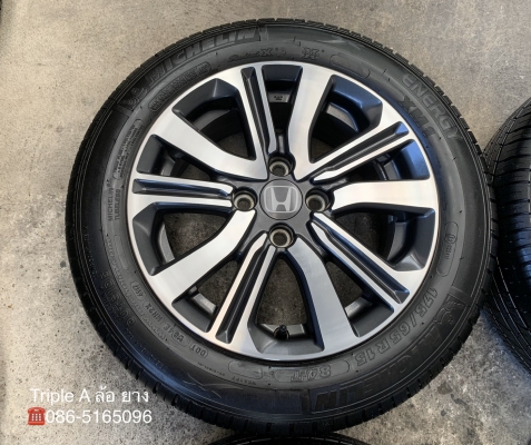 ล้อแม็ก Honda City ตัวท็อป ขอบ 15 พร้อมยาง 175-65-15 Michelin ปลายปี 17 ล้อสวย ดอกยางหนา