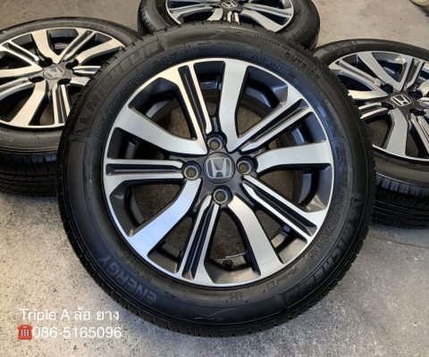 ล้อแม็ก Honda City ตัวท็อป ขอบ 15 พร้อมยาง 175-65-15 Michelin ปลายปี 17 ล้อสวย ดอกยางหนา