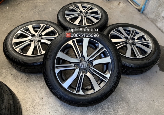 ล้อแม็ก Honda City ตัวท็อป ขอบ 15 พร้อมยาง 175-65-15 Michelin ปลายปี 17 ล้อสวย ดอกยางหนา
