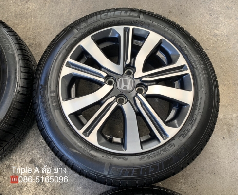 ล้อแม็ก Honda City ตัวท็อป ขอบ 15 พร้อมยาง 175-65-15 Michelin ปลายปี 17 ล้อสวย ดอกยางหนา