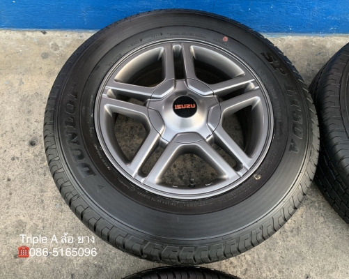 ล้อแม็ก ISUZU 1.9 Blue Power X-Series ขอบ 16 (ลายดาว) พร้อมยางใหม่ป้ายแดง 215-70-16 Dunlop ปี 19 สวยๆ