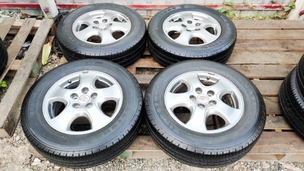 ขายแม็กTOYOTA VIGOเทาดำ ยาง215/65R16 ไฟร์สโตน ปลายปี18 ชุดละ 6900 บาท พร้อมบริการใส่ ถ่วง ล้อเก่ารับ ขายแม็กTOYOTA VIGOเทาดำ ยาง215/65R16 ไฟร์สโตน ปลายปี18 ชุดละ 6900 บาท พร้อมบริการใส่ ถ่วง ล้อเก่ารับ