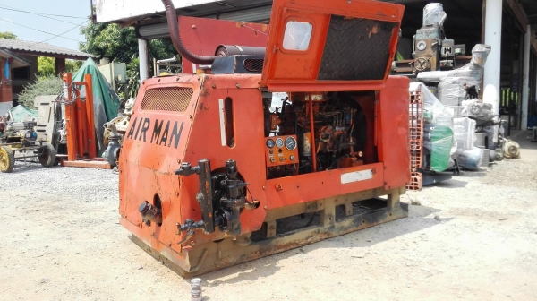 เครื่องปั้มลมสกรูญี่ปุ่น AIRMAN JAPAN เครื่องยนต์ดีเซล ISUZU รหัส C 240 ขนาด 75 HP เครื่องสตาร์ทติด แต่ต้องเชคระบบลม #ขายตามสภาพ