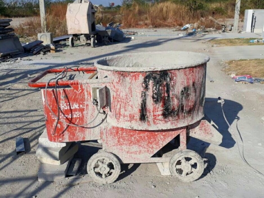 โม่ผสมปูนฉาบ +มอเตอร์ พร้อมใช้งาน (ขนาดผสมปูน2ลูก)