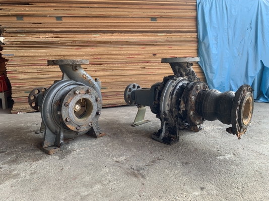 ขายหัวปั๊มน้ำหอยโข่ง Ebara 100x80FSH ขนาดเข้า 4นิ้ว ออก 3นิ้ว ใบพัดทองเหลือง สภาพสวยใหม่มาก(มีเลอะตามรูปครับ) หมุนนิ่ม พร้อมใช้งาน มี 2ตัวครับ ราคาตัวละ  9,800 บาท