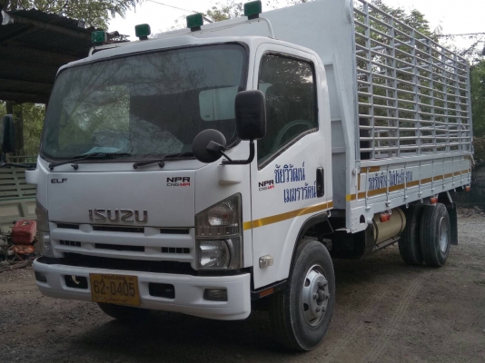 รถบรรทุก ISUZU NPR 130 แรง ติดก๊าซ ปี 57 (รถห้าง)
