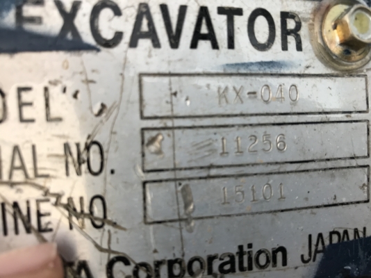 kubota kx040สภาพดีเก่าญี่ปุ่น มีใบอินวอยไม่เคยใช้ในไทย