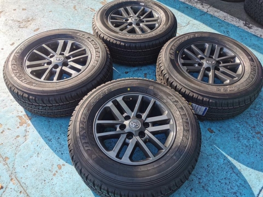 ล้อแม็กแชมป์ 17 ทำสีใหม่ ไม่มีซ่อม พร้อมยางใหม่ DUNLOP 265/65R17 ปี19 ราคาโคตรคลู ยกชุด 17,900 บาท สนใจ 087-758-6654 ล้อแม็กแชมป์ 17 ทำสีใหม่ ไม่มีซ่อม พร้อมยางใหม่ DUNLOP 265/65R17 ปี19 ราคาโคตรคลู ยกชุด 17,900 บาท สนใจ 087-758-6654