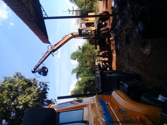 ขายแบคโฮล้อยางPW100ติดคีบหมุนรอบพร้อมชุดขุดบุ้งกี่