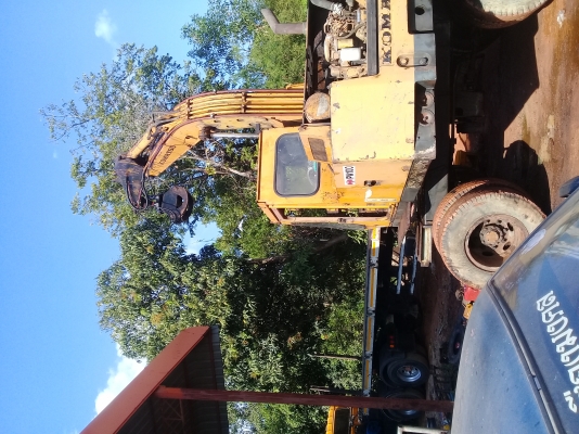 ขายแบคโฮล้อยางPW100ติดคีบหมุนรอบพร้อมชุดขุดบุ้งกี่