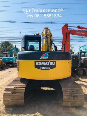 ขายรถแบคโฮ Komatsu #อาร์มพิเศษ PC138US-2E1 แทรคใหญ่ รถสวย นำเข้าเอง เครื่อง 4D95 โทร 081-8581834 แบงค์