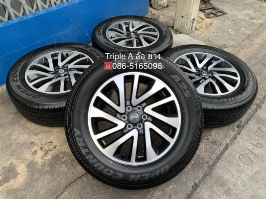 ล้อแม็กป้ายแดง Nissan Navara Caliber NP300 ขอบ 18 พร้อมยางป้ายแดง 255-60-18 TOYO ปี 19 สวยๆ