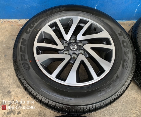 ล้อแม็กป้ายแดง Nissan Navara Caliber NP300 ขอบ 18 พร้อมยางป้ายแดง 255-60-18 TOYO ปี 19 สวยๆ ล้อแม็กป้ายแดง Nissan Navara Caliber NP300 ขอบ 18 พร้อมยางป้ายแดง 255-60-18 TOYO ปี 19 สวยๆ