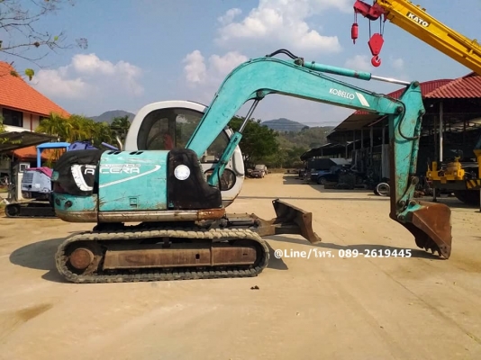 ขายรถขุด KOBELCO SK60-2 เครื่องยนต์ISUZU-4JB1 คอนโทรลน้ำมัน ปั๊มนิ้ว แทรคยาง รถเดิมๆเก่านอก มีเอกสาร