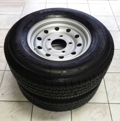 ขายกะทะล้อผ่าพร้อมยาง MICHELIN 225/75R15C ใส่รถกระบะทาทา