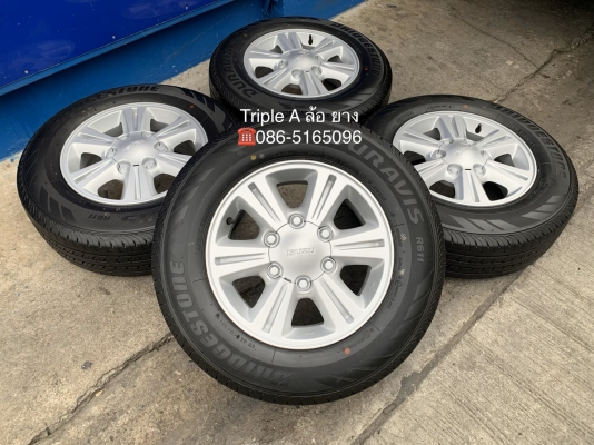 ล้อแม็กป้ายแดง ISUZU D-MAX Blue Power ขอบ 15 พร้อมยางใหม่ป้ายแดง 205-70-15 Bridgestone ปี 19 สวยๆ