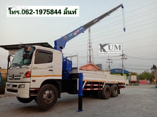สิบล้อติดเครนHino megaปี56เครนใหม่TADANO ZT5ตัน5ปลอก