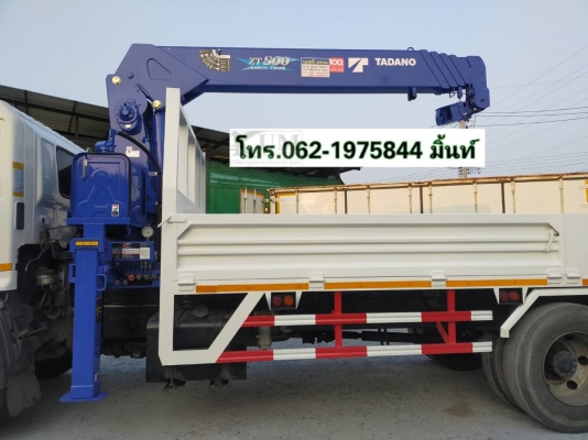 สิบล้อติดเครนHino megaปี56เครนใหม่TADANO ZT5ตัน5ปลอก