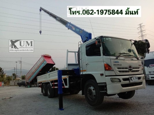 สิบล้อติดเครนHino megaปี56เครนใหม่TADANO ZT5ตัน5ปลอก