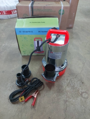 ปั๊มน้ำ ปั๊มดูดน้ำ ไดไว่ ปั๊มจุ่ม ปั๊มแช่ ไฟฟ้าDc 12v. แบตเตอรี่ กำลัง300วัตต์